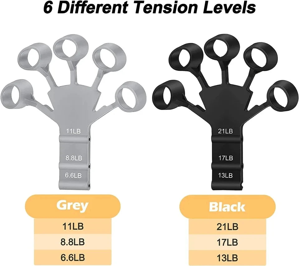 Treinamento de pegada de silicone e exercícios para os dedos, extensor para fortalecer as mãos, treinador de pegada para artrite, expansor para escova de mão