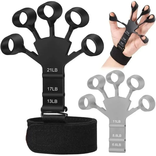 Treinamento de pegada de silicone e exercícios para os dedos, extensor para fortalecer as mãos, treinador de pegada para artrite, expansor para escova de mão
